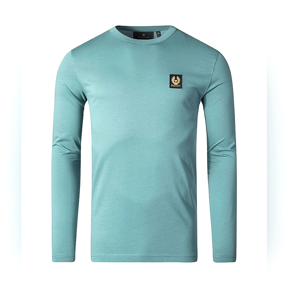 Belstaff Faded Teal Long Sleeve Tee